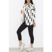 Gabardine Jacket White and Black - 8932.1361.