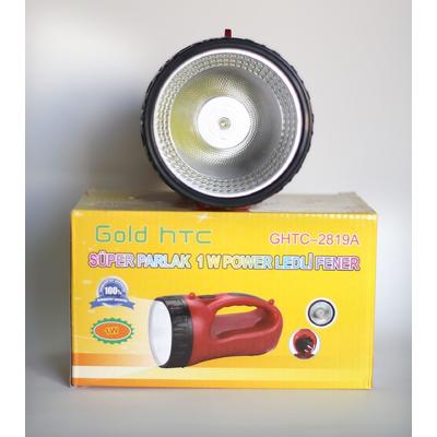 Gold HTC 2819 1 Watt Şarjlı Fener