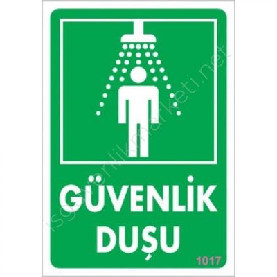 Güvenlik Duşu Uyarı Levhası 17,5x25 KOD:1017