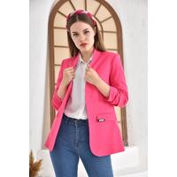 Hakim Yaka Blazer Ceket Fuşya