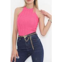 Halter Neck Knitwear Undershirt Fuchsia - 932.1019.