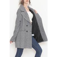 Lined Coat White&Black - 23197.101.