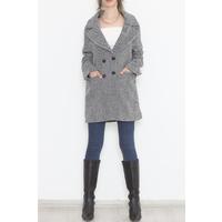 Lined Coat White&Black - 23197.101.