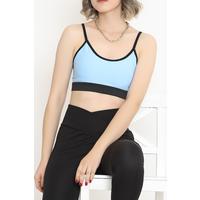 Спортивное бюстье с веревочным ремнем Baby Blue — 9021.125.