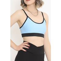 Спортивное бюстье с веревочным ремнем Baby Blue — 9021.125.