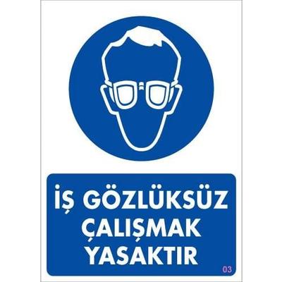 İş Koruyucu Takınız Uyarı Levhası 25x35 KOD:3