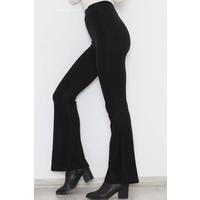 İspanyol Paça Pantolon Siyah - 9703.1355.