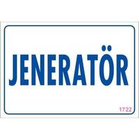 Jeneratör Uyarı Levhası 17,5x25 KOD:1722