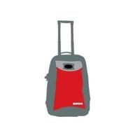Jr Gear Wheeled Backpack Su Geçirmez Kabin Çantası-KIRMIZI