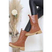 Thick Sole Boots Tan - 12002.264.
