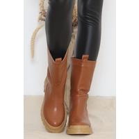 Thick Sole Boots Tan - 12002.264.