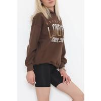 Kapşonlu Sweat Kahve - 427.1145.