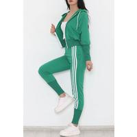 Hooded Zippered Suit Green - 007.5238.