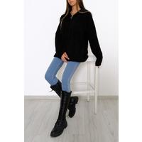 Hooded Plush Coat Black - 10248.107.