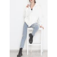 Hooded Zipper Sweat Ecru - 5687.1254.