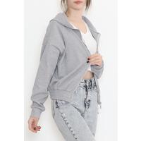 Капюшонды найзағай күрте сұр түсті - 12160.1755.