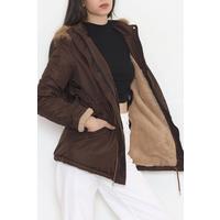 Jacket with hood, brown1 - 84283.683.