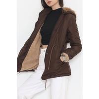 Jacket with hood, brown1 - 84283.683.