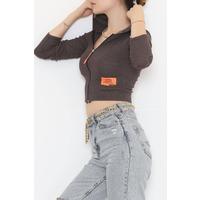 Hooded Camisole Jacket Brown - 11711.1567.