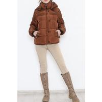 Hooded Puffer Jacket Brown - 10008.1555.