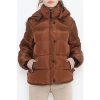 Hooded Puffer Jacket Brown - 10008.1555.