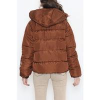 Hooded Puffer Jacket Brown - 10008.1555.
