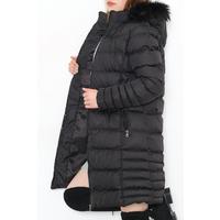 Coat with Fur Hood Black - 1351.1174.