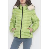 Jesica Coat with Fur Hood Lightgreen - 1700.1555.