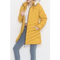 Fur Hooded Coat Mustard - 5129.1555.