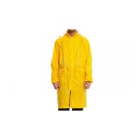 Kapüşonlu Sarı PVC Yağmurluk XXL