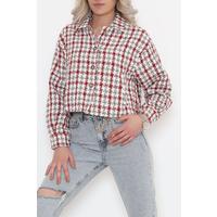 Square Patterned Jacket Red - 508.1367.
