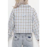 Square Pattern Jacket Blue - 508.1367.