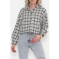 Square Patterned Jacket Black - 508.1367.