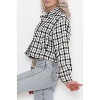 Square Patterned Jacket Black - 508.1367.