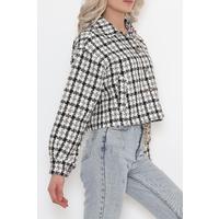 Square Patterned Jacket Black - 508.1367.