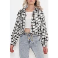 Square Patterned Jacket Black - 508.1367.