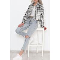 Square Patterned Jacket Black - 508.1367.