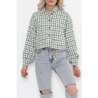 Square Patterned Jacket Green - 508.1367.