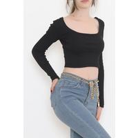 Square Neck Blouse Black - 12316.1567.