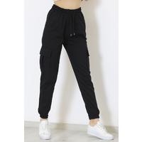 Sports pants with pockets Kargo black - 9238.1250.