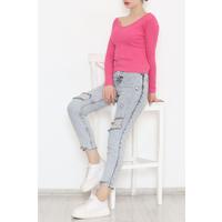 Camisole Front Back V Neck Blouse Fuchsia - 11926.1567.