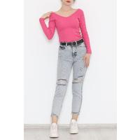 Camisole Front Back V Neck Blouse Fuchsia - 11926.1567.