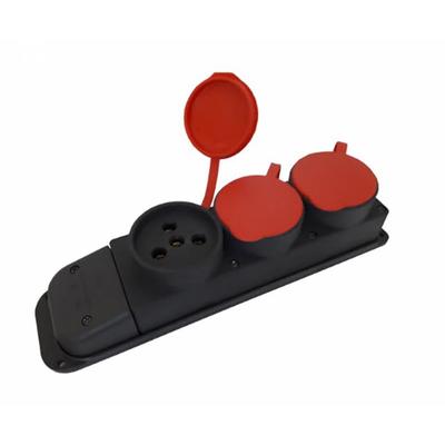 Kauçuk 380 Volt Uzatma 3'lü Priz
