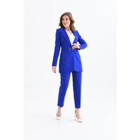 Ремень с золотой пуговицей для костюма Saks Blue