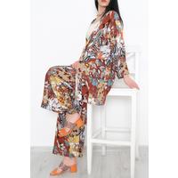 Kimono Takım Bejdesenli - 10553.1095.