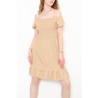 Short Fluffy Dress Coffee with milk - 890.1287.