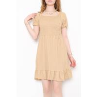 Short Fluffy Dress Coffee with milk - 890.1287.