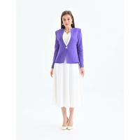 Flared Skirt Suit Purple