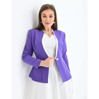 Flared Skirt Suit Purple