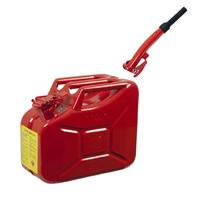 KNC 10 Litre Kırmızı Metal Benzin Bidonu Hortum Dahil